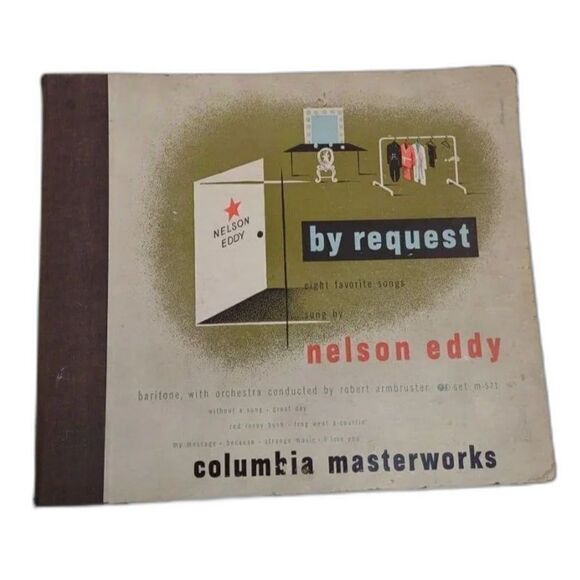 Nelson Eddy by Request 8 Shellac Records Columbia Vintage - Picture 2 of 14